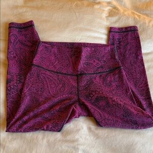 Lululemon Athletica Paisley Leggings - Deep Burgundy